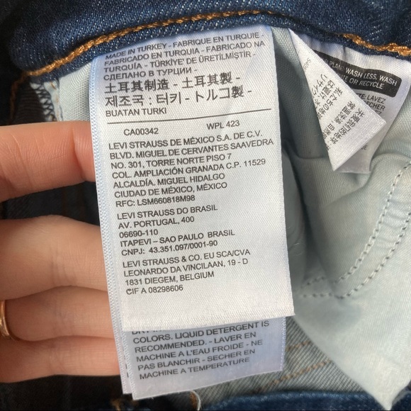 NWOT Levi’s Wedgie Jeans Dark Wash - Picture 8 of 10